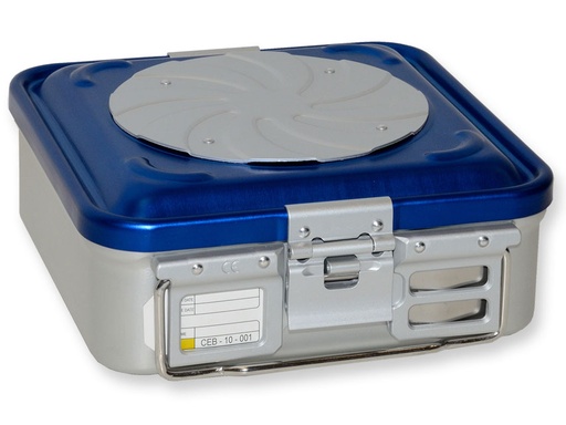 [37180] CONTAINER CON VALVOLA piccolo h100 mm  blu forato