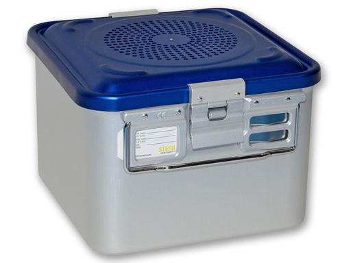 [37033] CONTAINER CON FILTRO piccolo h200 mm  blu forato