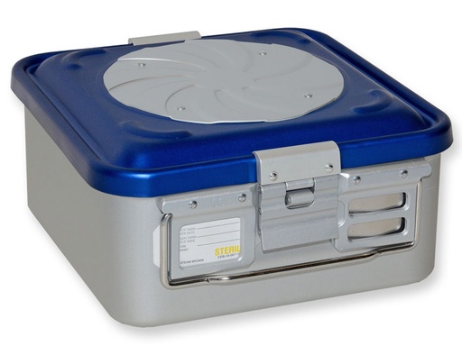 [37181] CONTAINER CON VALVOLA piccolo h135 mm  blu forato