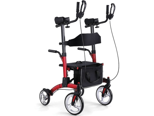 [43172] DEAMBULATORE IN PIEDI COMPLETAMENTE REGOLABILE - alluminio - rosso