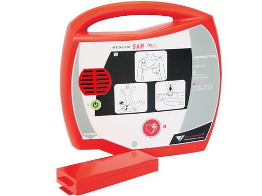 [33427] DEFIBRILLATORE AED RESCUE SAM - francese