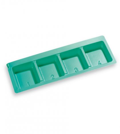 [DMM09110] Dispenser farmaci  4 scomp. piccolo c/coperchio
