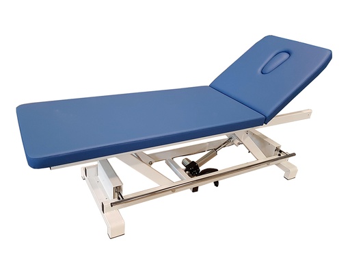 [GM-30001] LETTINO DA VISITA ELETTRICO AD ALTEZZA REGOLABILE con barra perimetrale - blu