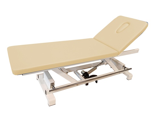 [44521] LETTINO DA VISITA ELETTRICO AD ALTEZZA REGOLABILE con barra perimetrale - beige