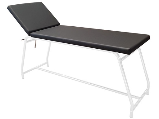 [44452] LETTINO DA VISITA - portata 120 kg, verniciato bianco - materasso nero