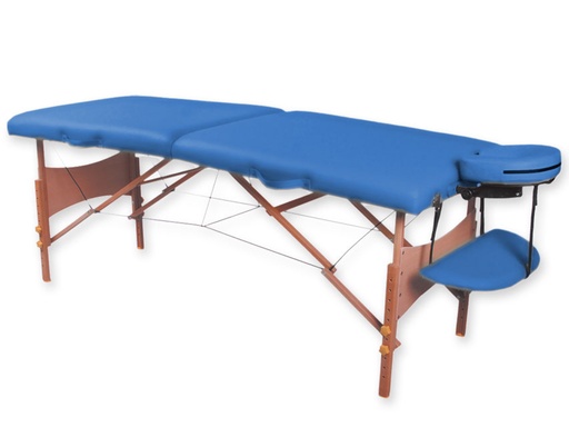 [44001] LETTINO DA MASSAGGIO IN LEGNO a 2 SEZIONI - blu