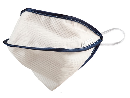 [20756] MASCHERINA RIUTILIZZABILE MYCROCLEAN BFE 99,8% - doppio strato, bianca/blu