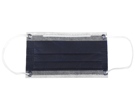 [20601] PREMIUM MASCHERINA CHIRURGICA FILTRANTE 98% 3 VELI tipo II con elastici - adulti - blu scuro