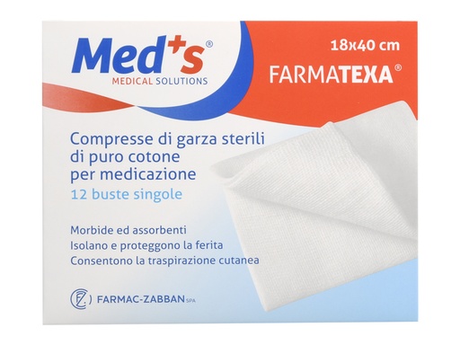 [34768] COMPRESSE GARZA COTONE 18X40 cm - scatole da 12