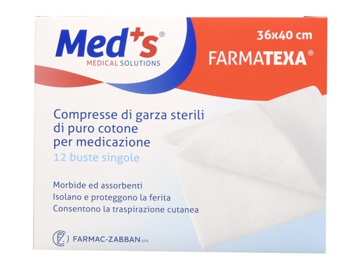 [34769] COMPRESSE GARZA COTONE 36X40 cm - scatole da 12
