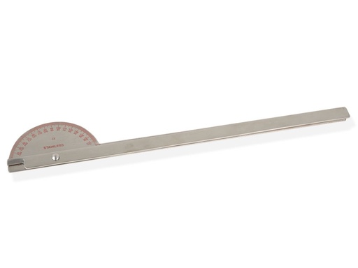 [24904] GONIOMETRO A BRACCI LUNGHI 180° - in acciaio INOX