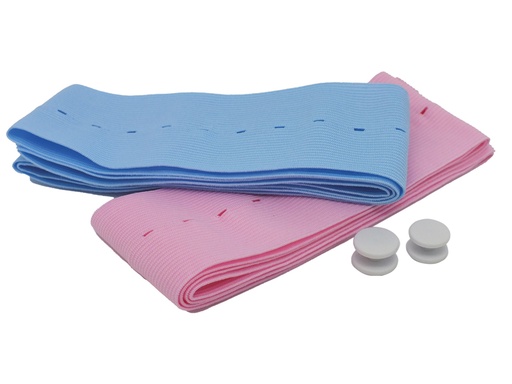 [29544] CINGHIE MONITOR FETALE SINGOLO PAZIENTE 6x120 cm - rosa/azzurro