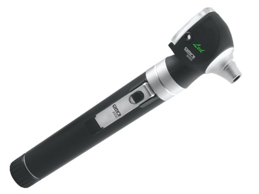 [GM-30278] OTOSCOPIO SIGMA LED F.O. con manico ricaricabile e batteria - nero - in bustina
