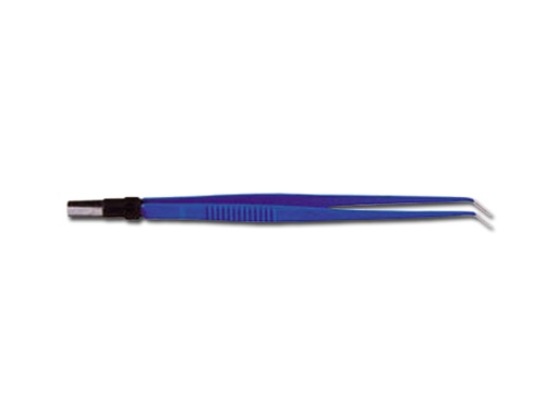 [30668] PINZA BIPOLARE RETTA 15 cm - punte curve 0,5 mm