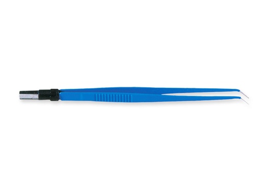 [30660] PINZA BIPOLARE CURVA 18 cm - punte 0,3 mm