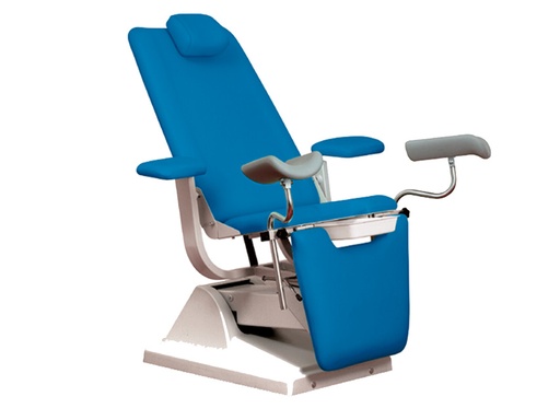 [27526] POLTRONA GYNEX con portarotolo - azzurro metallizzato