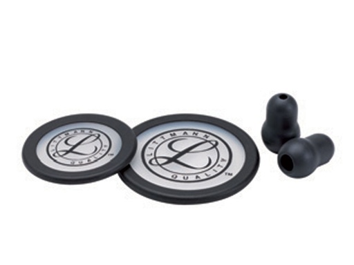 [51482] KIT LITTMANN 40016: 2 membrane+anello+olive per Classic III, Cardiology IV-nero