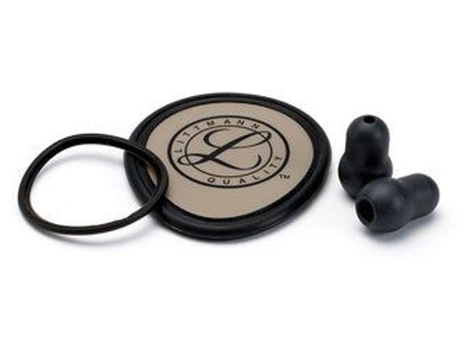 [GM-30673] KIT LITTMANN 40020: membrana+anello+anello campana+olive per Lightweight-nero