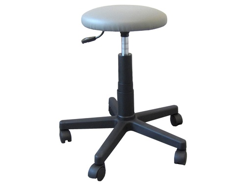 [GM-30686] SGABELLO - sedile imbottito con ruote - grigio