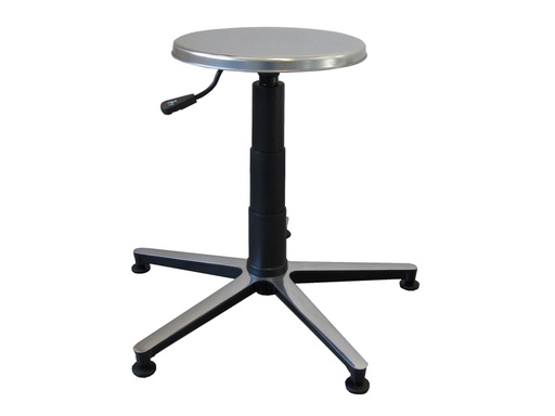 [27947] SGABELLO - sedile inox, base in alluminio con piedini