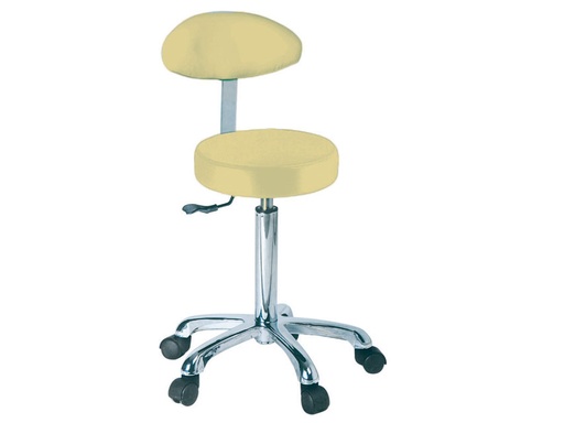[45244] SGABELLO con schienale - beige