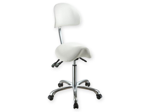 [GM-30736] SGABELLO ERGO con schienale - bianco