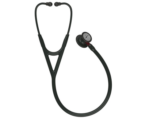[32639] LITTMANN CARDIOLOGY IV - 6200 - nero - finiture nere / conn. rosso
