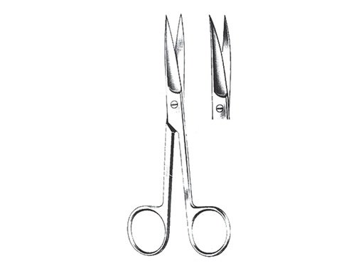 [26897] FORBICI CURVE - punte acute - 16 cm